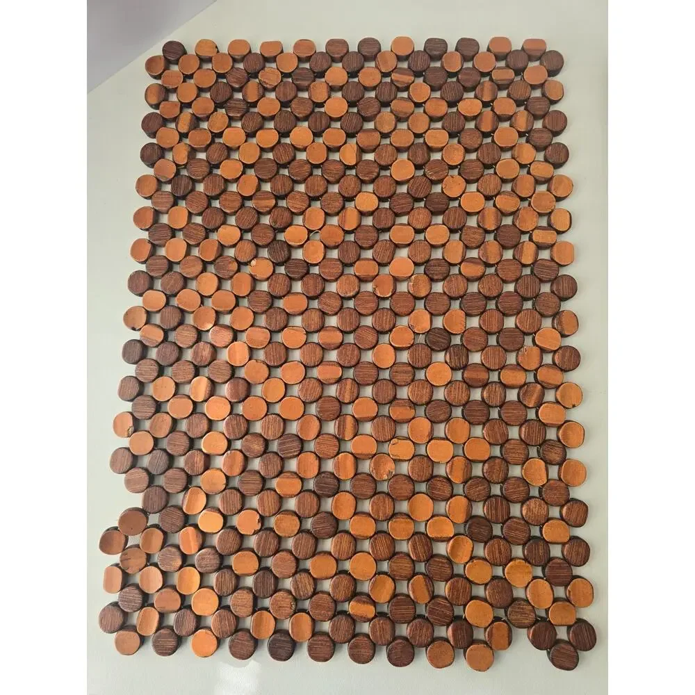 5 Pc Boho Wood Circle Placemats 13